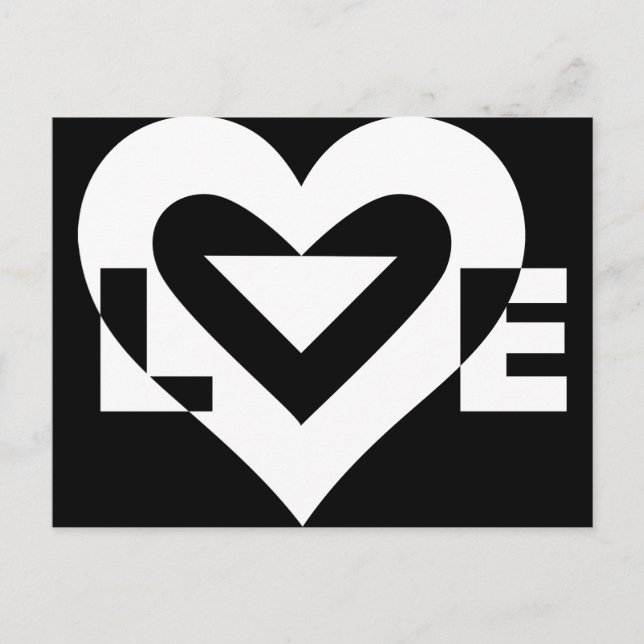 Coole Liebe Graphic, White Postkarte (Vorderseite)