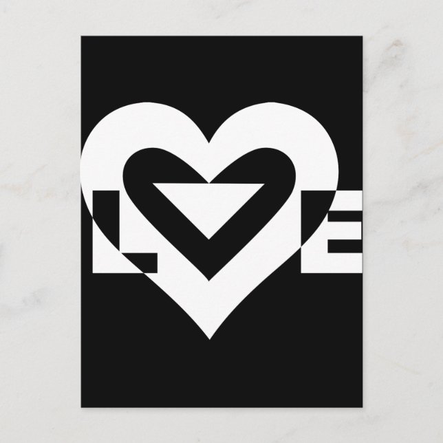Coole Liebe Graphic, White Postkarte (Vorderseite)