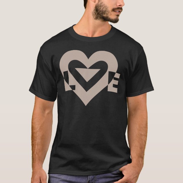 Coole Liebe Grau T-Shirt (Vorderseite)