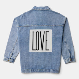 Coole Liebe - Minimalistisches Grafikdesign Jeansjacke