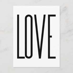 Coole Liebe - Minimalistisches Grafikdesign Postkarte