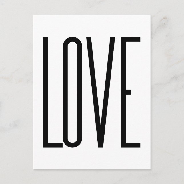 Coole Liebe - Minimalistisches Grafikdesign Postkarte (Vorderseite)