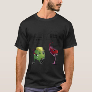 Coole Liebe mir Tennisball und Wein Funny Drink T-Shirt