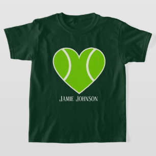 coole Liebe Tennisplatz T-Shirt