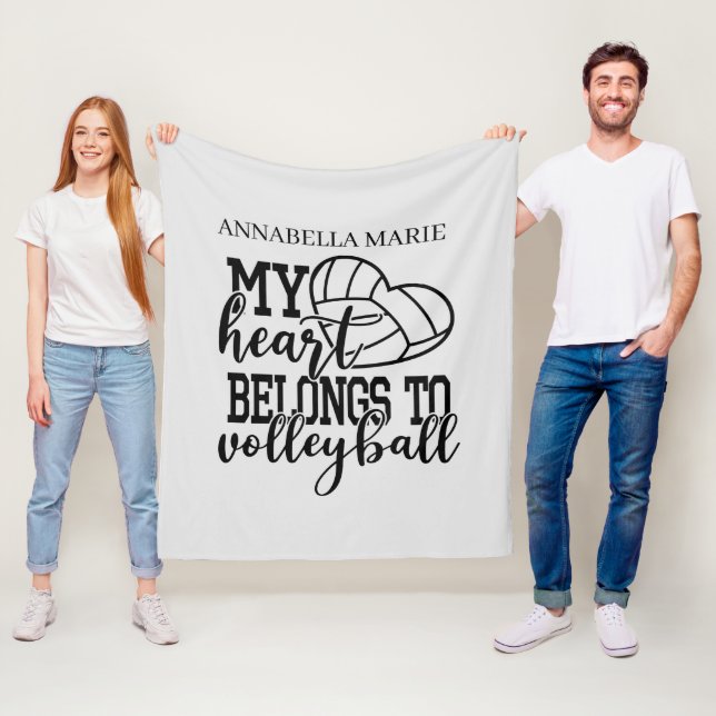 coole Liebe Volleyballherz Fleecedecke (Beispiel)