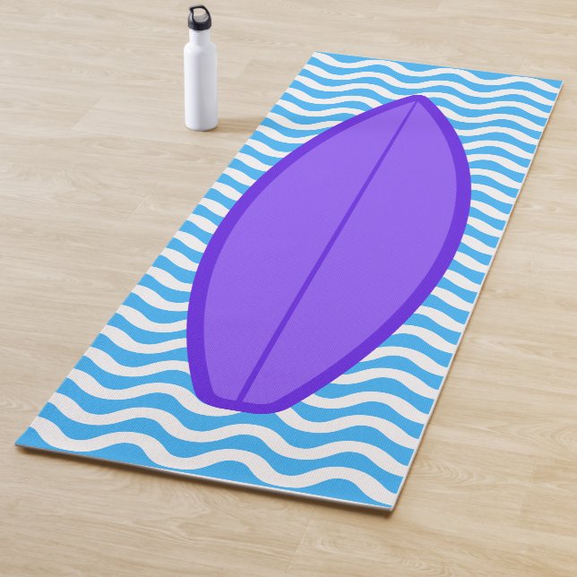 Coole Lila Blauwellen Surfen Yoga Mat Yogamatte (Beispiel)