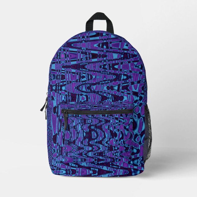 Coole Lila und blaue Abstrakte Gefärbte Krawatte R Bedruckter Rucksack (Vorderseite)
