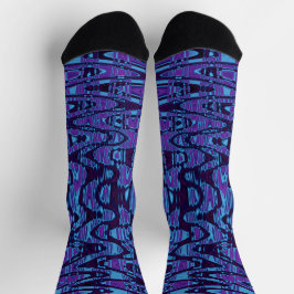 Coole Lila und blaue Abstrakte Gefärbte Krawatte R Socken
