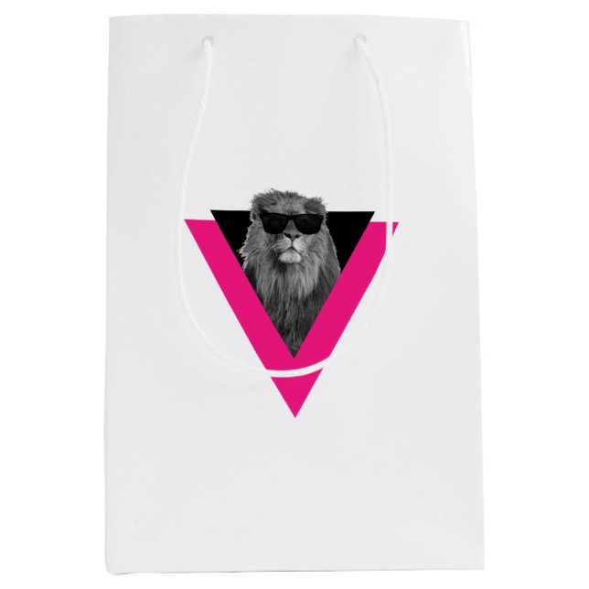 Coole Lion Gift Bag Mittlere Geschenktüte (Vorderseite)