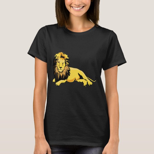 Coole Lion Head Design T-Shirt (Vorderseite)