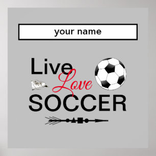 coole Live-Liebe Fußball-Sportarten Poster