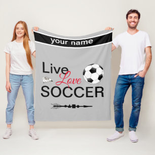 coole Live-Liebe-Fußball-Zusatzbezeichnung Fleecedecke