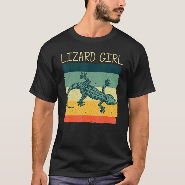 Coole Lizard für die Mama der Mädchen Reptile Anim T-Shirt (Vorderseite)