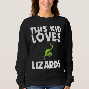 Coole Lizard für Junge Mädchen Gecko Green Reptile Sweatshirt