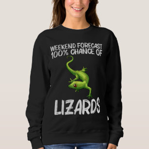 Coole Lizard für Männer Gecko Green Reptile Anim Sweatshirt