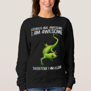 Coole Lizard für Männer Gecko Green Reptile Anim Sweatshirt