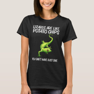 Coole Lizard für Männer Gecko Green Reptile Anim T-Shirt