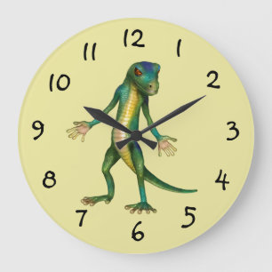 Coole Lizard-Wall-Uhr Große Wanduhr