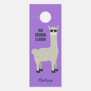 Coole Llama individuelle Name- und Farbtücher Türanhänger