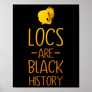 Coole Locs-Kunst für Frauen Mama Afro-Haar Schwarz Poster