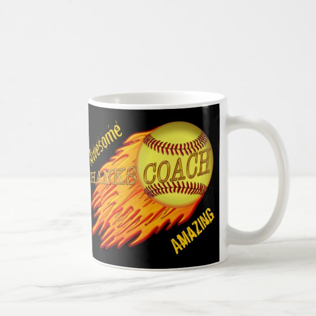 Coole lodernde SOFTBALL-TRAINER-GESCHENKE sind Kaffeetasse (Rechts)
