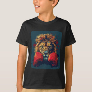 Coole Löwe mit Boxhandschuhen Kostüm T-Shirt