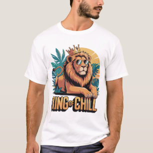 Coole Löwe mit Krone & Sonnenbrille Design T-Shirt