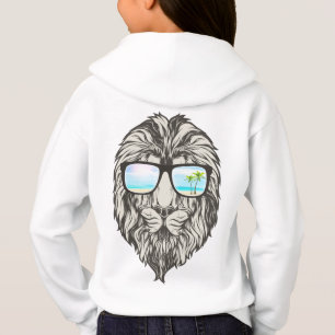 Coole Löwe mit Sommersonne Hoodie