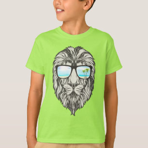 Coole Löwe mit Sommersonne T-Shirt