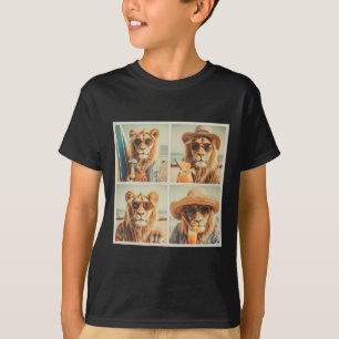 Coole Löwen mit Sonnenbrillen süße Tier Urlaub Str T-Shirt