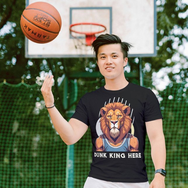 Coole Löwengeschenke für Basketball Liebhaber Trai T-Shirt (Cool Lion Gifts for Basketball Lovers Coach Fans)
