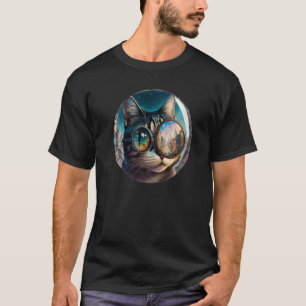 Coole Lupe Katze Retro Elektro Lustig Süß T-Shirt