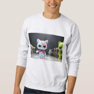 Coole lustige Alien Monster Cat Squad Sweatshirt
