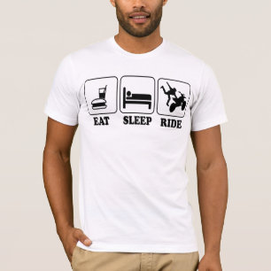 Coole lustige essen, schlafen, reiten T-Shirt