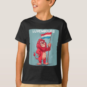Coole Luxemburg-Flagge-Löwenkostüm für Jungen und T-Shirt
