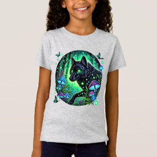 Coole Mädchen Wolf Liebhaber T-Shirt
