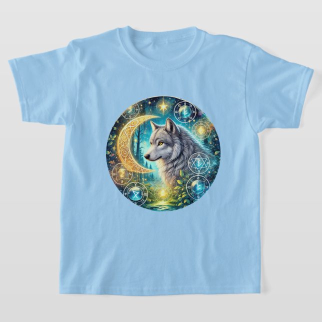 Coole Mädchen Wolf Liebhaber  T-Shirt (Ablage )