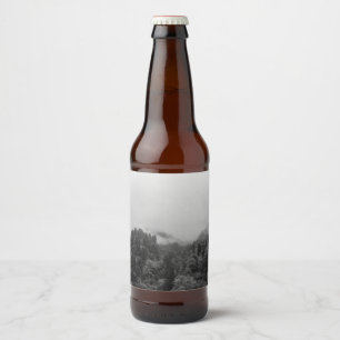 Coole, magische Nebelnatur Bierflaschenetikett