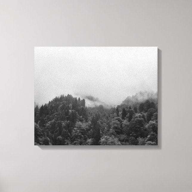 Coole, magische Nebelnatur Leinwanddruck (Vorderseite)