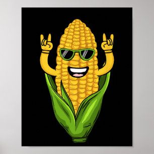 Coole Maiskunst Männer Bauer Tanzkorn auf Cob Poster