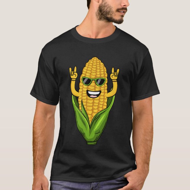 Coole Maiskunst Männer Bauer Tanzkorn auf Cob T-Shirt (Vorderseite)