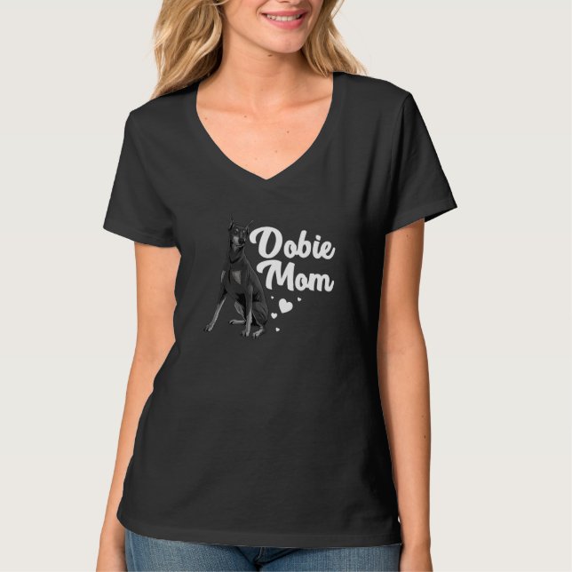 Coole Mama Doberman Pinscher Dobermann T-Shirt (Vorderseite)