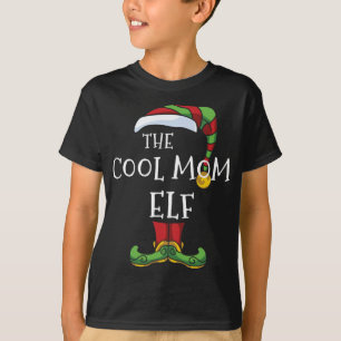 Coole Mama Elf Familie passt Weihnachten Funny Paj T-Shirt