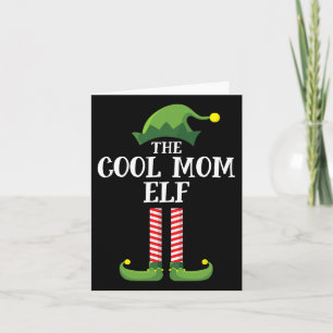 Coole Mama Elf Matching Familiengruppe Weihnachts- Karte