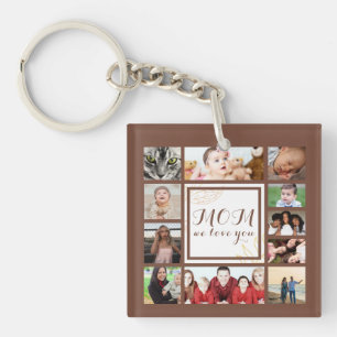 Coole Mama wir lieben dich Foto-Collage-Schlüssela Schlüsselanhänger