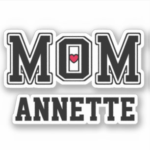 Coole Mama Wort mit Herz Liebe Sporty Individuelle Aufkleber