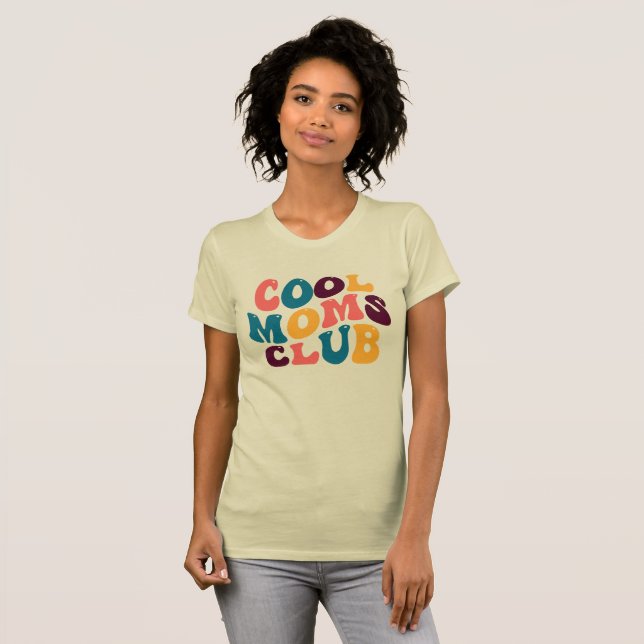 Coole Mamas Club Groovy Retro Summer Vibes Sad Bei T-Shirt (Vorne ganz)