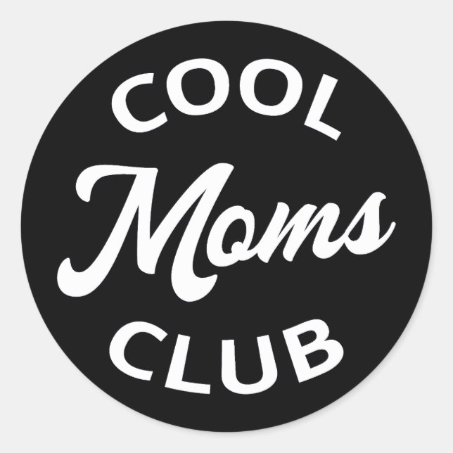 Coole Mamas Club I Runder Aufkleber (Vorderseite)