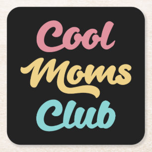 Coole Mamas Club II Rechteckiger Pappuntersetzer