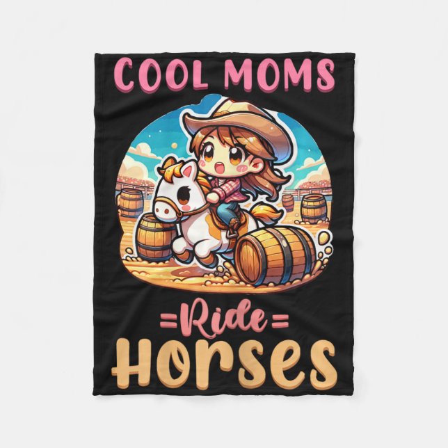 Coole Mamas Pferde I Pferdejäger Fleecedecke (Vorderseite)